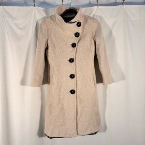 Pennyblack Wool Blend Cream Swing Coat